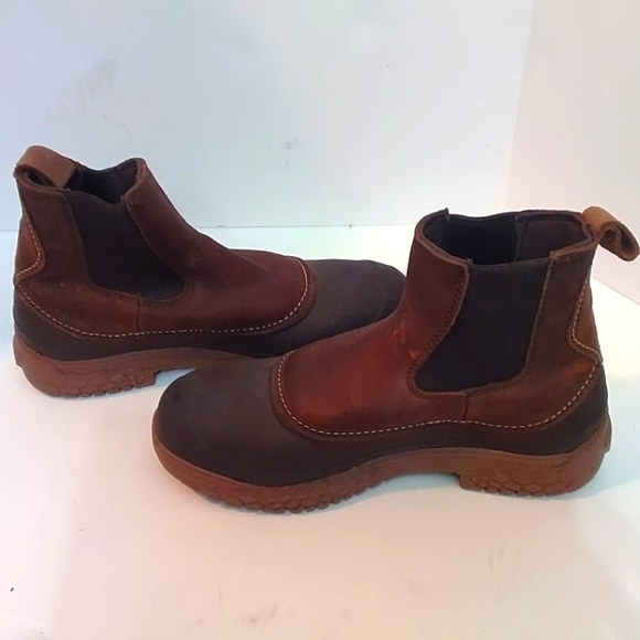 Wolverine Men's Yak Soft Toe Chelsea Work Boot Two Tone Browns Size 9M - Picture 10 of 12